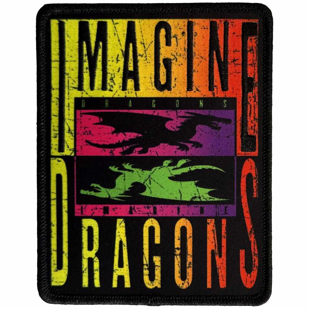 Imagine Dragons - Double Dragons Patch - Zwart/Multicolours